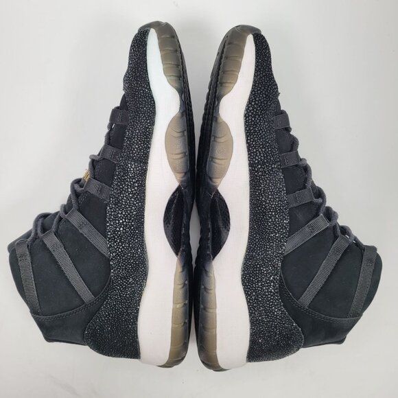 Air Jordan 11 Retro Premium HC Girl's Black Sneakers 852625-030 US Size 7.5Y - Picture 8 of 10